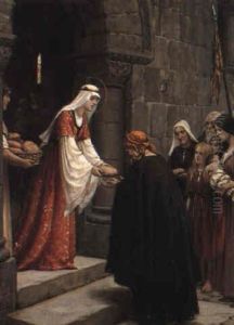 The Charity Of Saint Elizabeth Of Hungary by Edmund Blair Blair Leighton