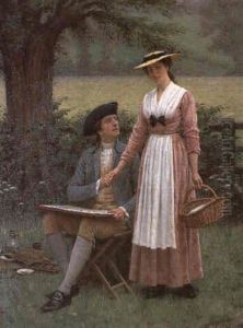 The Lord Of Burleigh, Tennyson by Edmund Blair Blair Leighton