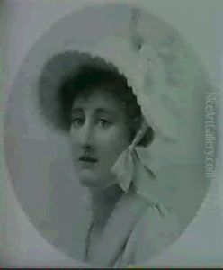 A Pink Bonnet by Edmund Blair Blair Leighton