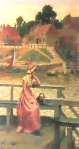 Waiting For The Ferry by Edmund Blair Blair Leighton