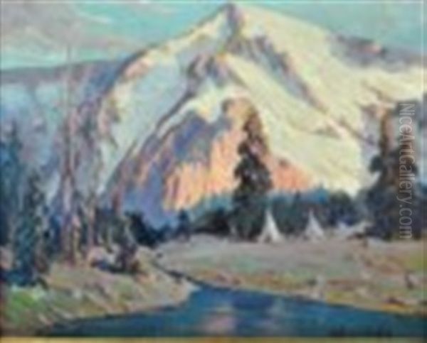 A Mountain Landscape With Stream - view 1