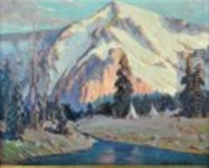 A Mountain Landscape With Stream