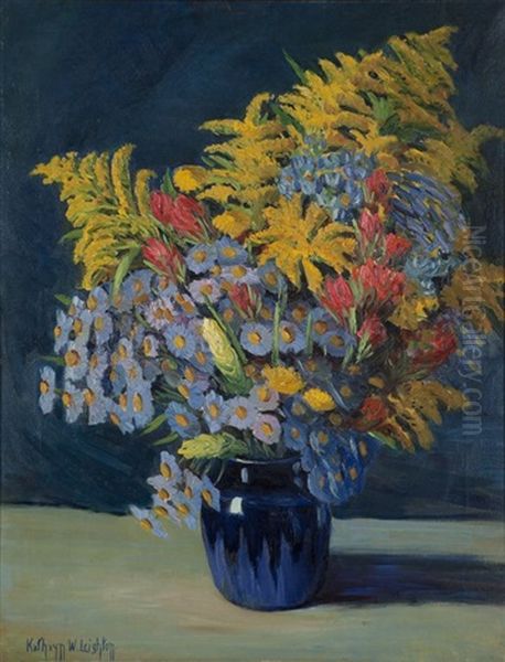 Still Life With Goldenrod And Daisies - view 1