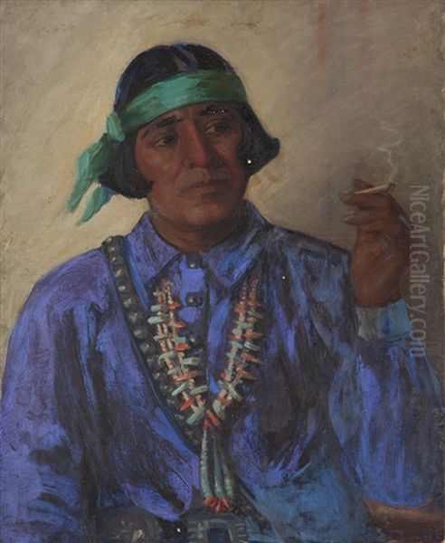 Indian Man Smoking - view 1