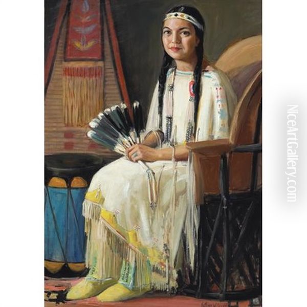 Sitting For Her Wedding Portrait - view 1