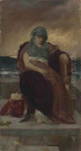The Tragic Poetess, A Colour Sketch The Tragic Poetess, A Colour Sketch