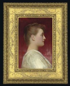 Head Of A Girl In A White Dress by Lord Frederick Leighton
