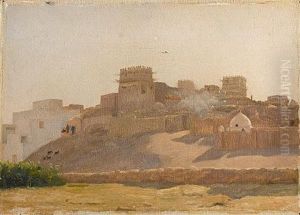 A Town On A Moorish Hillside by Lord Frederick Leighton