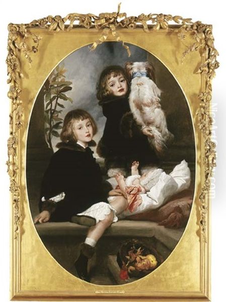 Portrait Of Ida, Adrian And Frederic Marryat - view 1