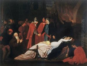 The Reconciliation Of The Montagues And The Capulets Over The Dead Bodies Of Romeo And Juliet by Lord Frederick Leighton