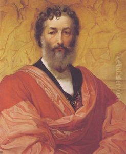 Portrait Of Frederic Lord Leighton by Lord Frederick Leighton