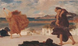 Greek Girls Playing At Ball by Lord Frederick Leighton