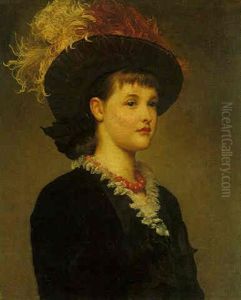 Portrait Of Miss Mabel Mills, Later The Hon. Mrs. Grenfell by Lord Frederick Leighton