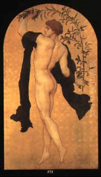 A Dancing Athlete With An Olive Branch - view 1