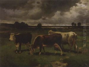 A Pastoral Landscape With Grazing Cattle A Pastoral Landscape With Grazing Cattle