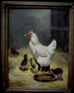 Hen And Chicks by Scott Leighton