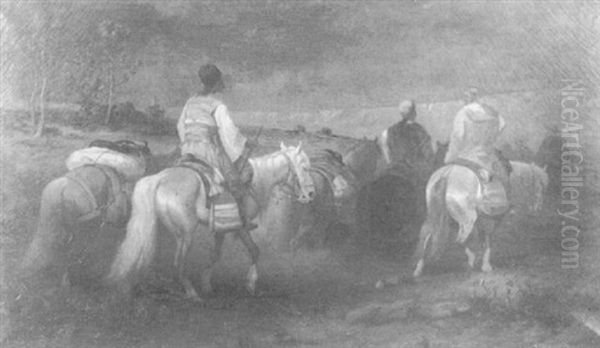 A Group Of Men On Horses - view 1