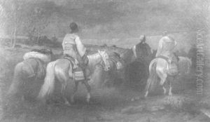 A Group Of Men On Horses by Scott Leighton