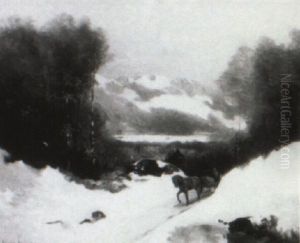 Through A Snowy Mountain Pass by Scott Leighton