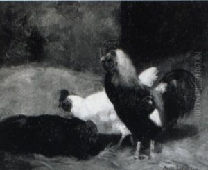 Hens And Rooster by Scott Leighton