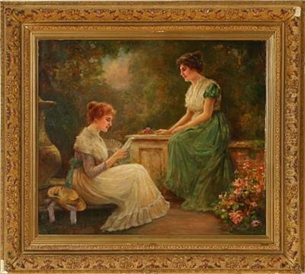 Two Girls In A Garden - view 1