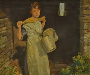 A Cornish Milk Maid by Frederick William Leist