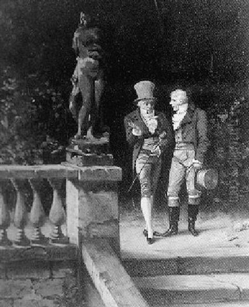 Gentlemen In Conversation In A Park - view 1