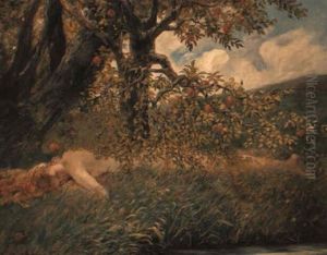 In The Orchard by Jacobus Leisten