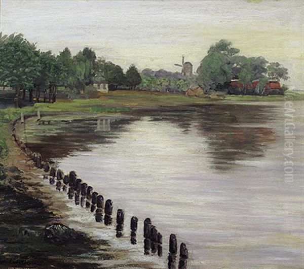 Markische Seenlandschaft Mit Windmuhle Und Park - view 1