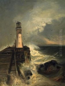 Leuchtturm An Sturmischer Kuste