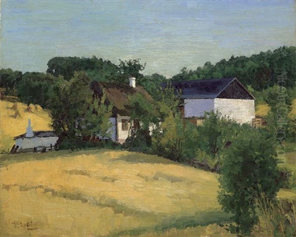 Sonnige Landschaft Mit Hausern - view 1