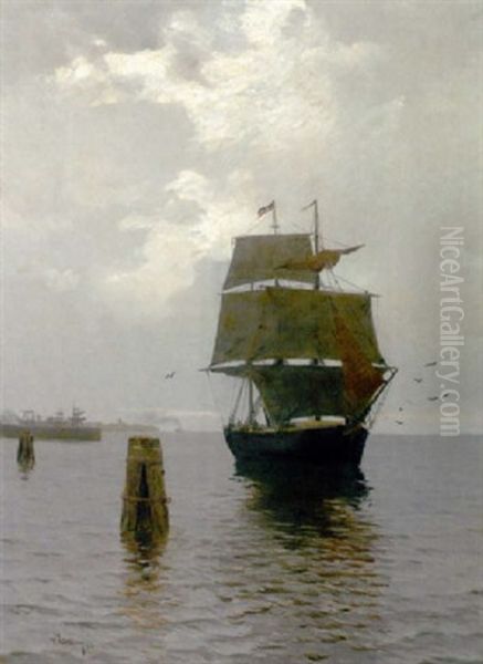 Segelschiff In Einem Ostseehafen - view 1