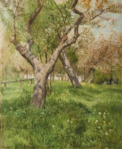 Bluhender Obstgarten