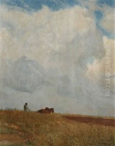 Pferde Bei Der Feldarbeit by Thomas Leitner