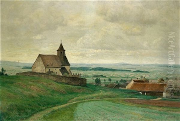 Hugelige Landschaft Mit Kircherl - view 1