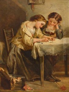 Writing A Letter by Henry Lejeune
