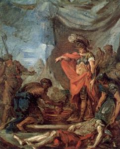 Tomyris Last Das Haupt Des Cyrus In Menschenblut Tauchen by Nicolas Lejeune