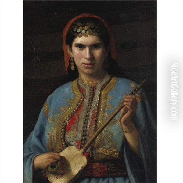 Girl With Mandolin - view 1