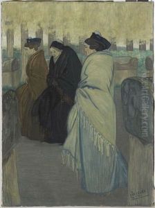 Arlesiennes Aux Alyscamps by Leo Lelee
