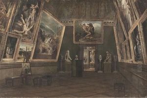 In Der Gemaldegalerie by Adolphe Pierre Leleux