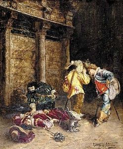 Dueling Scene by Armand Hubert Simon Leleux