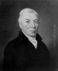 Portrait Of Pierre Saraber, Small Half Length, Wearing Dark Costume And Lace Chemise by Adriaen de Lelie
