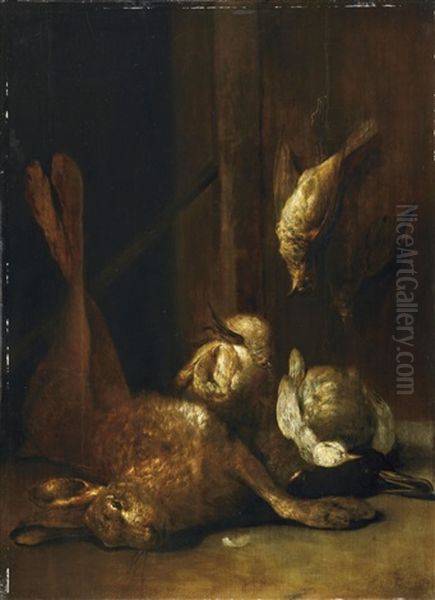 Jagdstillleben Mit Hase Und Vogeln - view 1
