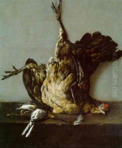 A Dead Chicken Hanging And Dead Birds On A Stone Ledge A Dead Chicken Hanging And Dead Birds On A Stone Ledge