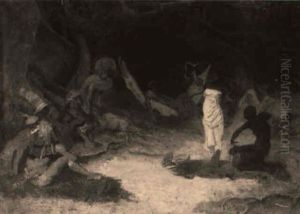 Danseuse Aux Serpents by Alexandre-Louis Leloir