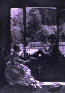 Afternoon Flirtation by Alexandre-Louis Leloir