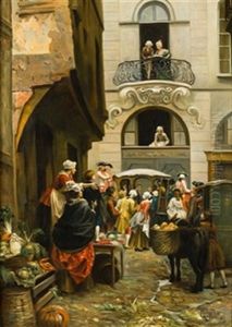 En Las Calles De Paris by Maurice Leloir