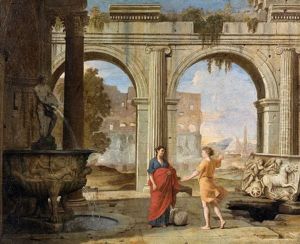 Personnages Dans Des Ruines Antiques by Jean (Lemaire-Poussin) Lemaire