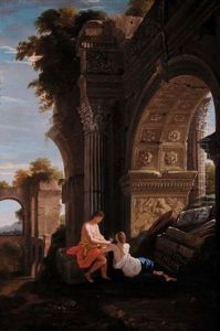 Arco Romano Con Personaggi by Jean (Lemaire-Poussin) Lemaire