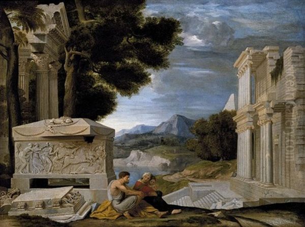 The Rest On The Flight Into Egypt by Jean (Lemaire-Poussin) Lemaire